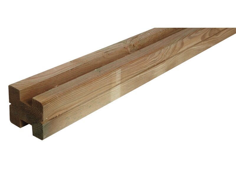 Lame en bois à emboîter Diego naturel, L. 200 x H. 12 cm x Ep. 22 mm
