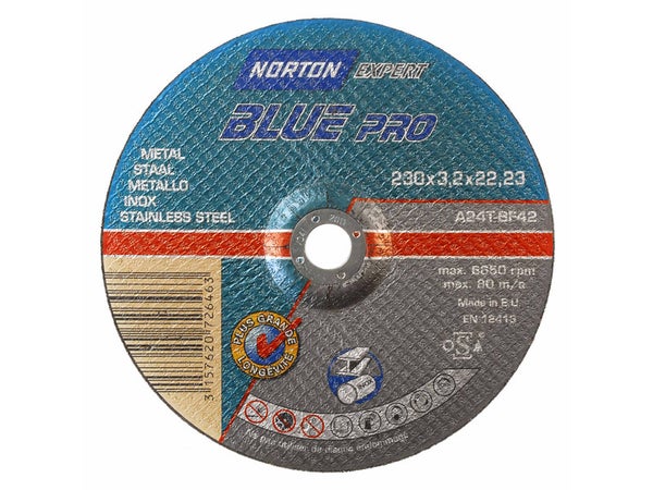 Lot de 10 disques à tronçonner professionnels - Diamètre : 230 mm -  Épaisseur : 2 mm - Pour meuleuse Flex, meuleuse à tronçonner et d'angle -  En acier