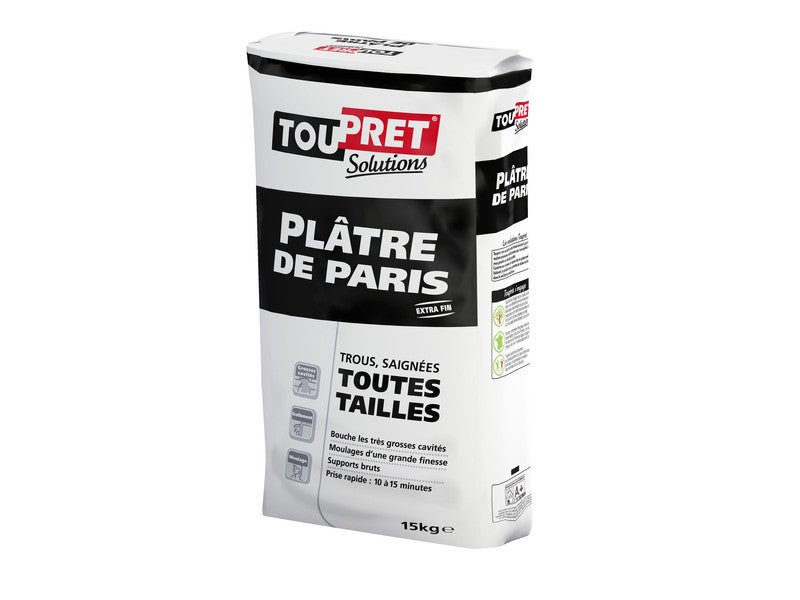 Toupret BCPLA01 Plâtre De Paris en Sac De 1kg, Blanc : : Bricolage