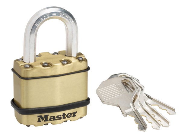 Lot de 2 cadenas à clé Master Lock Excell M1EURT acier laminé l.45