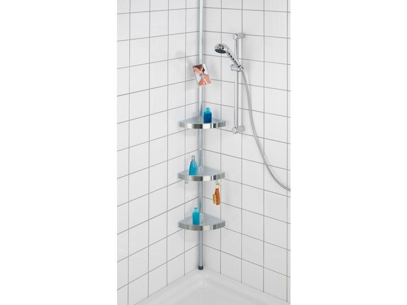 Étagère de douche sans perçage Étagère de douche réglable pour la tige de  douche Rangement de salle de bain avec support de douche Étagère avec 2  petits crochets