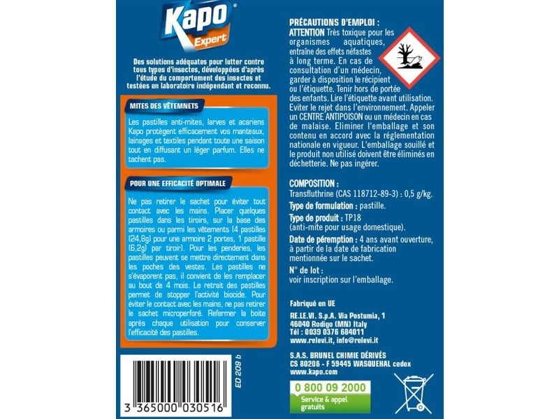 Lot de 2 pièges insecticides pour mites alimentaires KAPO