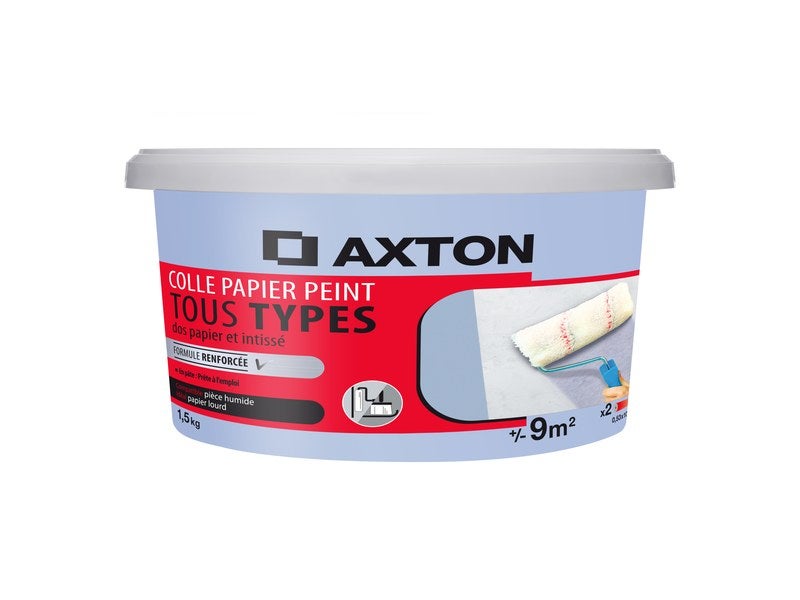 Colle papier peint Pâte tous types AXTON, 1.5 kg
