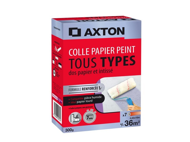 Colle papier peint Pâte tous types AXTON, 1.5 kg