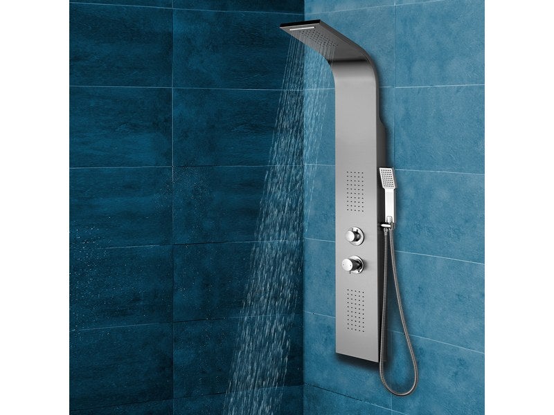 Colonne de douche hydromassante avec robinetterie, chromé, Icone2