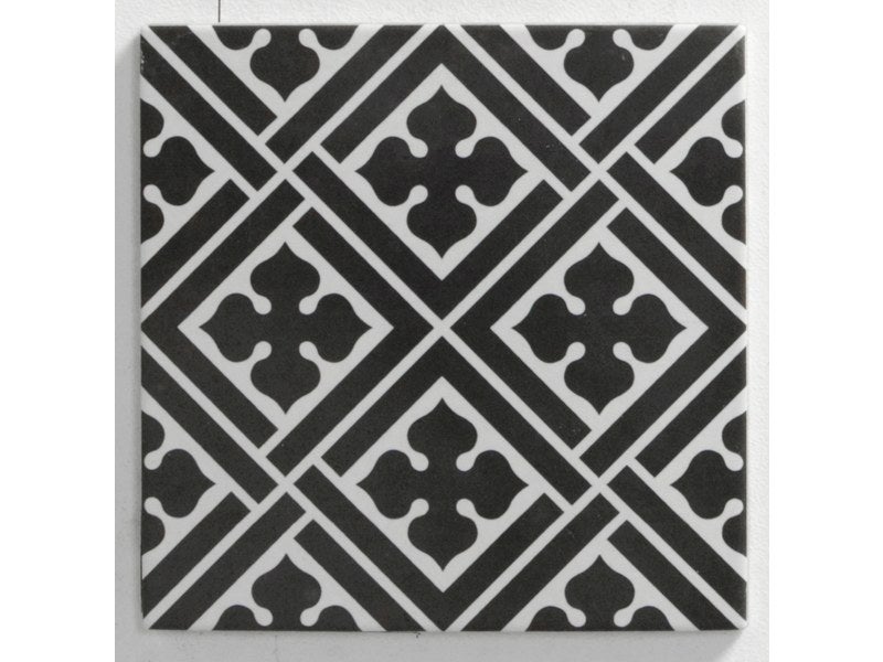 Carrelage Sol Mur Forte Effet Carreau Ciment Noir Et Blanc Gatsby L.20 X L.20 Cm