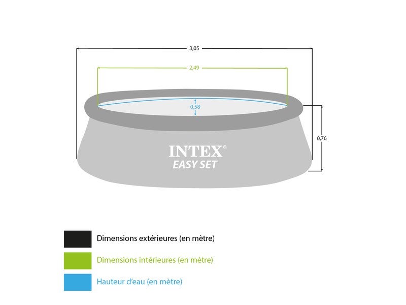 Piscine autoportante Intex Easy Set 3,05 x h0,76m