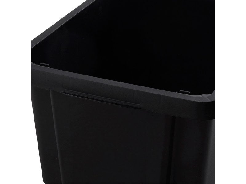 Boite de rangement empilable superposable de 26 L, noir