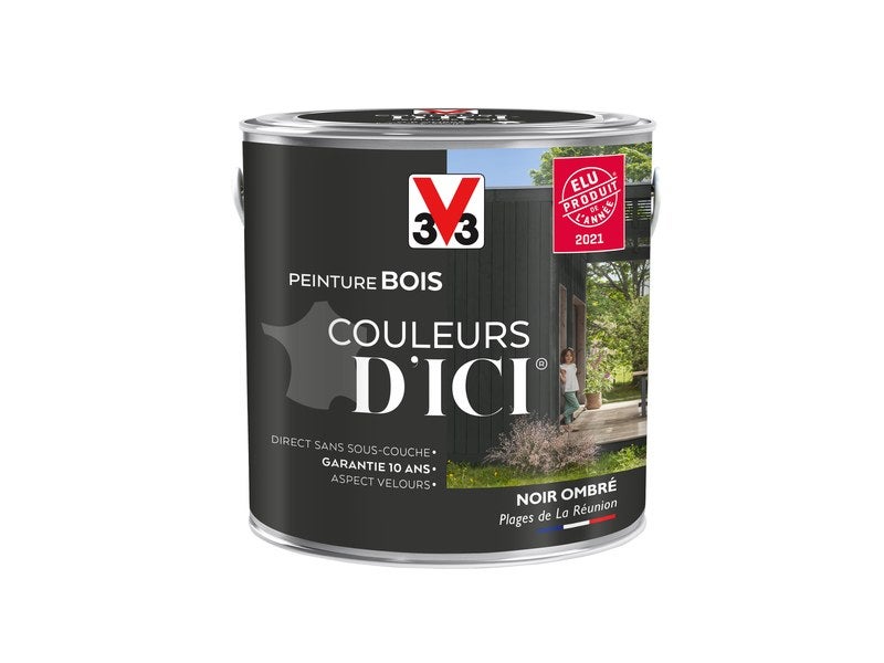 Peinture bois V33 Couleurs d'ICI Noir ombré pas cher