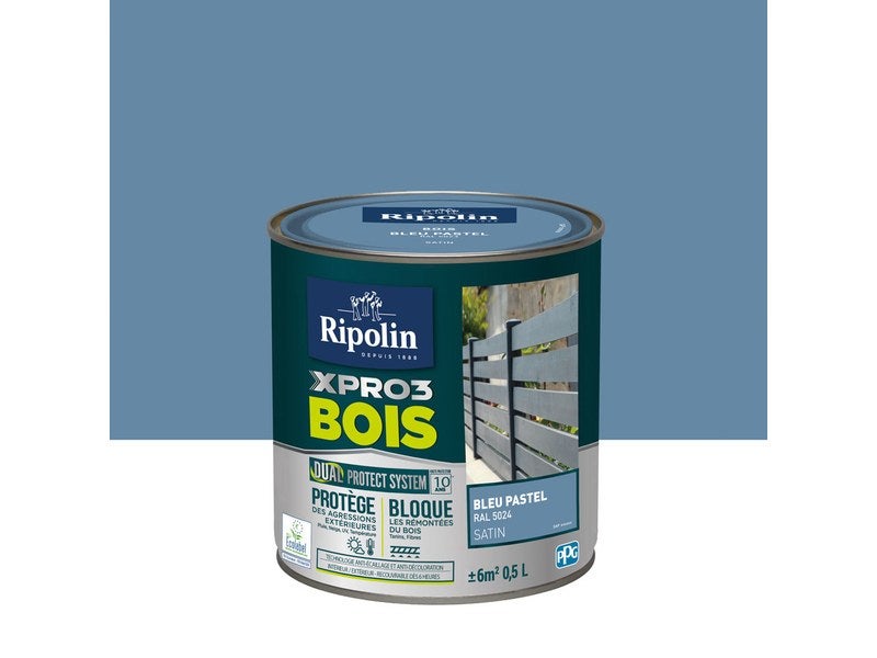 Peinture Ripolin extreme bois blanc satin 2,5 L