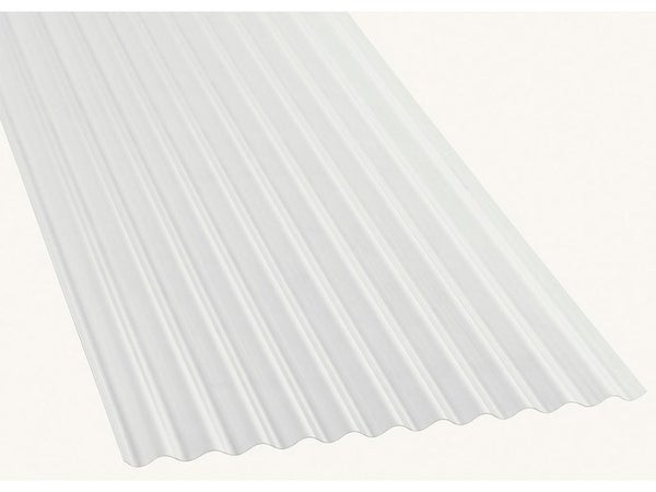 Plaque de toiture plat polycarbonate transparent l.2xL.1.05m, ep.4mm