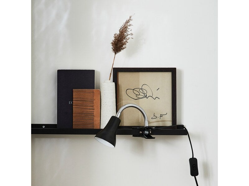 Lampe de bureau à pince design, INSPIRE Salta, métal noir