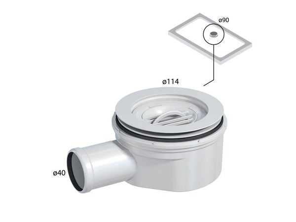 Tuto Bonde de douche extra-plate pour receveur 90 mm x 60 mm - Flush 44 