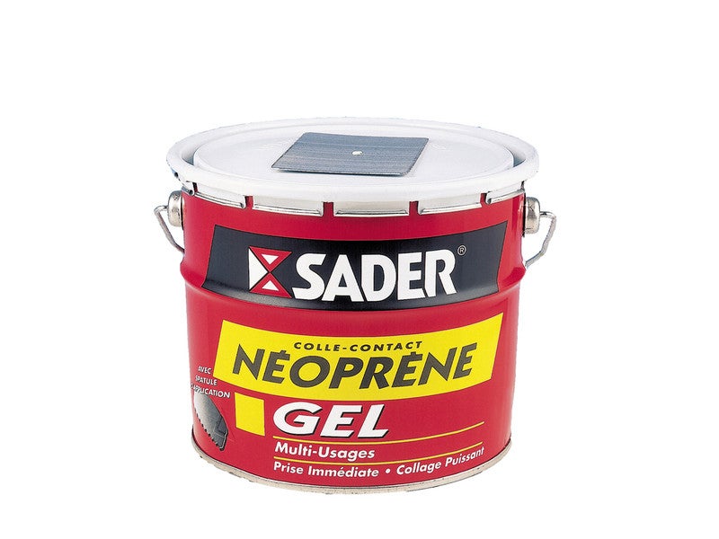 SADER - Colle contact néoprène gel 250ml - La colle neoprene gel de Sader  s'adapte à vos supports verticaux  - Livraison gratuite dès 120€