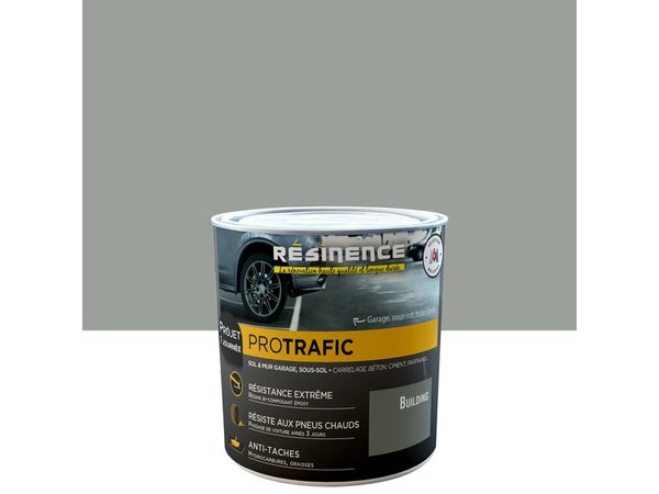 Peinture Protrafic sol/garage/sous-sol RESINENCE graphite satiné 0.3 l