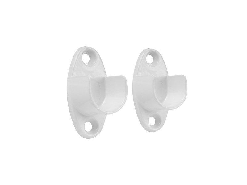 Supports rideau dressing D18 mm ronde blanc