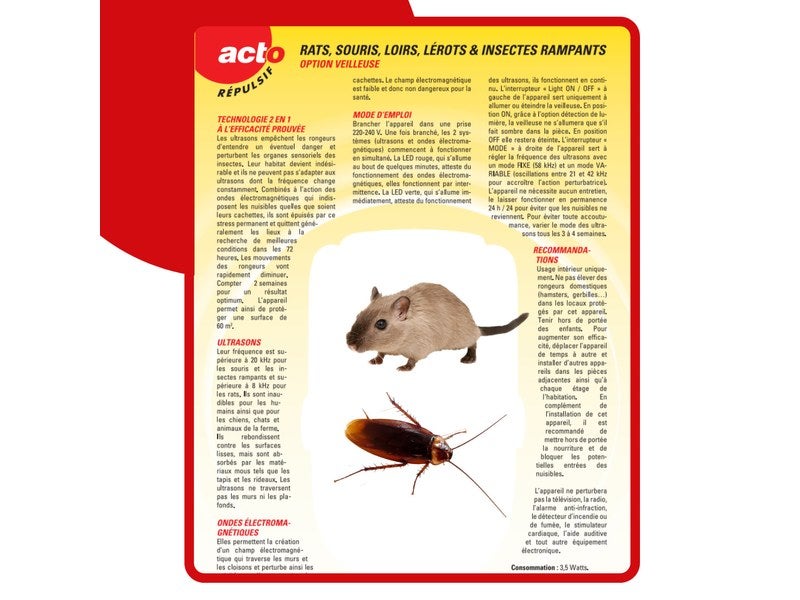 Répulsif Anti-Insectes 5-en-1 Par Ultrason