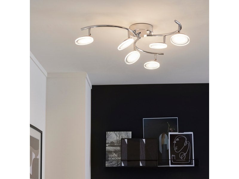 Lustre LED de salon moderne luminaire d'intérieur éclairage plafond 8 tetes