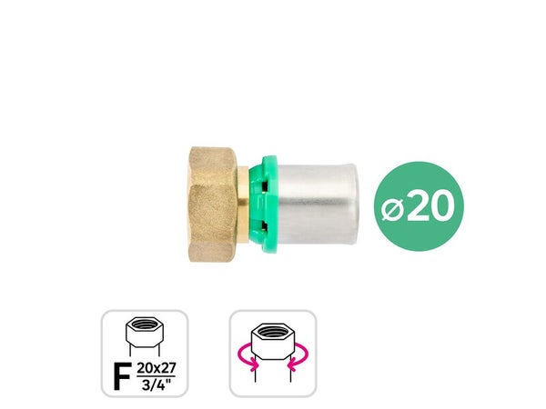 Filtre Fioul Double Conduite/Diam 12x17(3/8)/F/F avec raccords pour tube  cuivre 8, 10 et 12