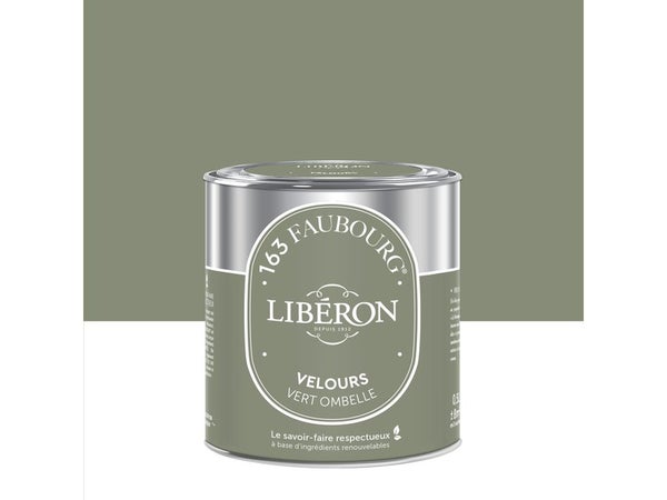 Peinture mur, boiserie vert des halles velours LIBÉRON 163 faubourg 0.5l