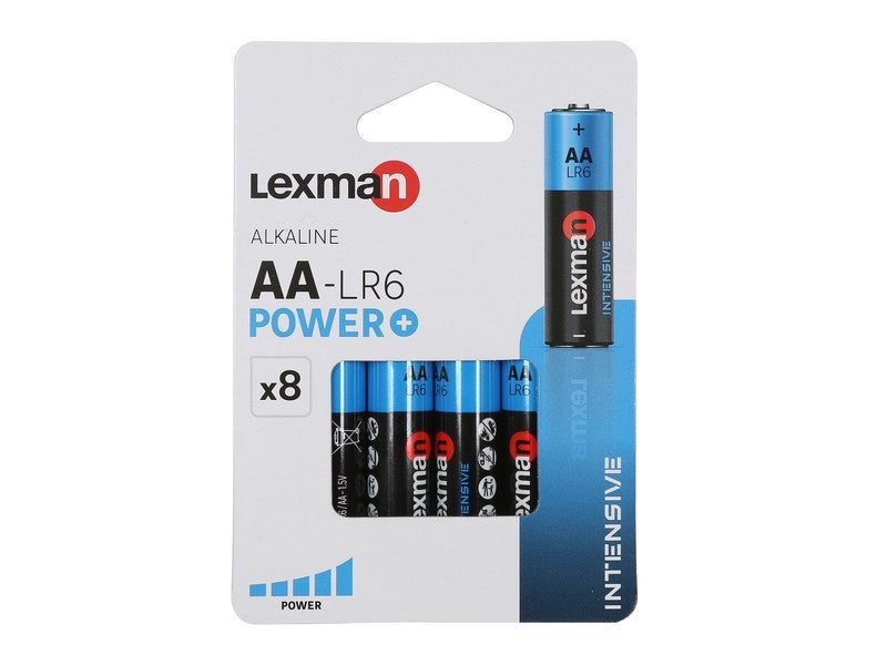 Lot de 2 piles alcaline power+ lr20 d 1.5 v, LEXMAN