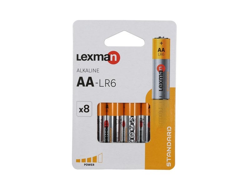 Lot De 8 + 4 Piles Alcaline Lr6 Aa, 1.5 V, Lexman | Sanifer