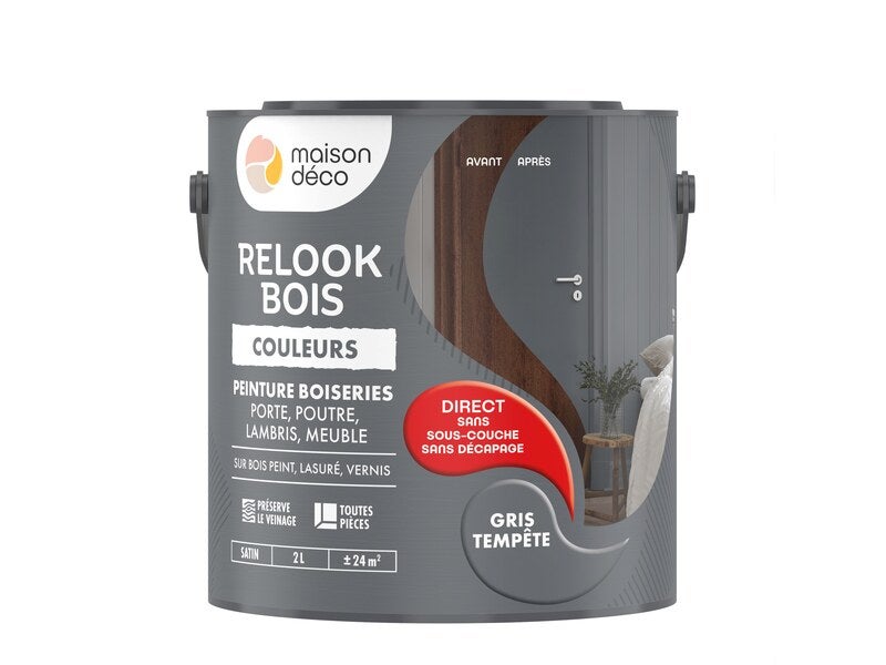 Peinture magnétique gris satin MAISON DECO Magnétik c'est génial ! 0.5 l