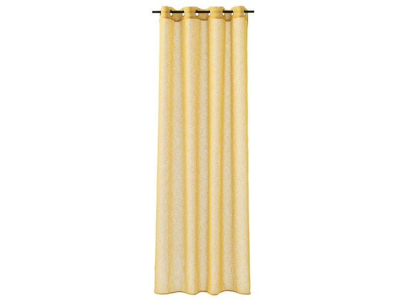 Rideau thermique 100% polyester avec œillets l.140 x H. 240 cm jaune  moutarde