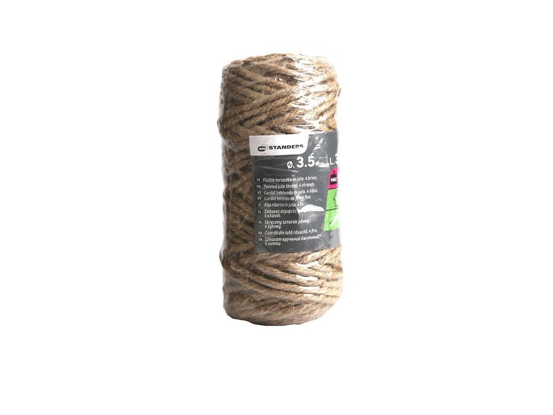 Corde jute torsadé STANDERS Diam.8 mm x L.10 m